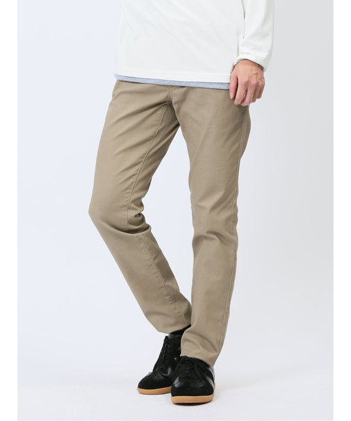 クロスストレッチ トラウザースキニーパンツ 裏カラー