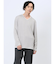 メランジジャガード フェイクVネック長袖Tシャツ