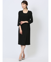 ウーリッシュ カシュクールワンピース 黒(セットアップ可能)