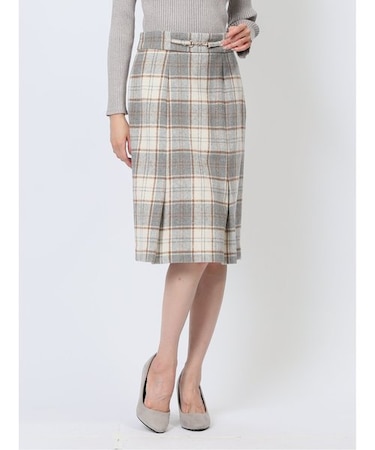 シャギー ビット付き タイトスカート