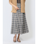 ボタンデザイン チェック柄フレアースカート