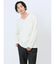 ジオメトリックジャガード フェイクVネック長袖Tシャツ