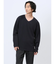 ジオメトリックジャガード フェイクVネック長袖Tシャツ