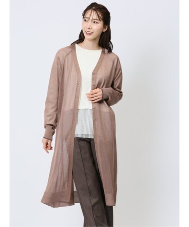 ハンチ/HUNCH ラメシアー ロングカーディガン