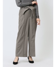 リボンベルト付き ワイドパンツ