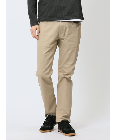 クロスストレッチ スリムパンツ スラブ