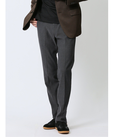 ストレッチ スリムフィット ノータックスラックス バーズアイ