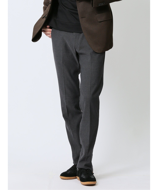 ストレッチ スリムフィット ノータックスラックス バーズアイ