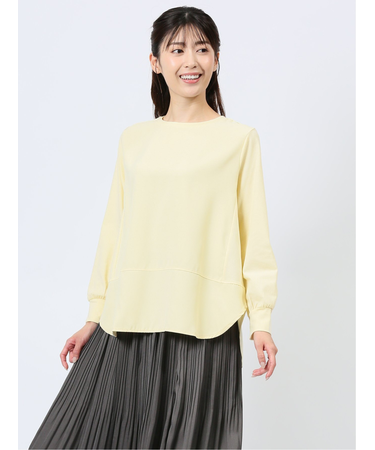 異素材切替 長袖プルオーバー