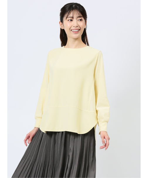 異素材切替 長袖プルオーバー