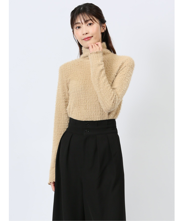 シャギー ハイネックプルオーバー