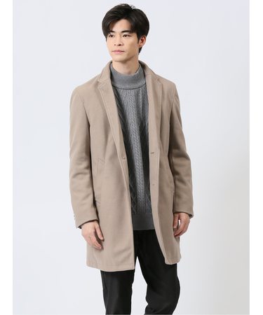 ニットメルトン チェスターコート