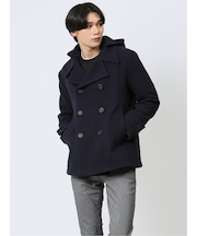 ニットメルトン フード着脱ピーコート