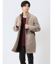 ニットメルトン イタリアンカラーコート