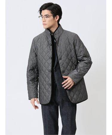 スタンド 中綿キルティングジャケット