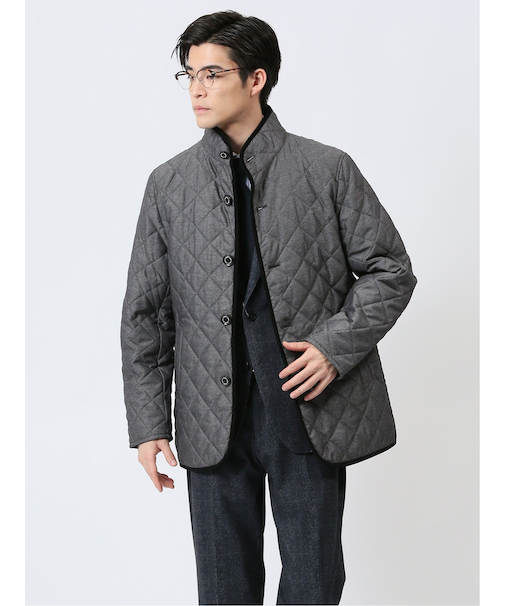 スタンド 中綿キルティングジャケット