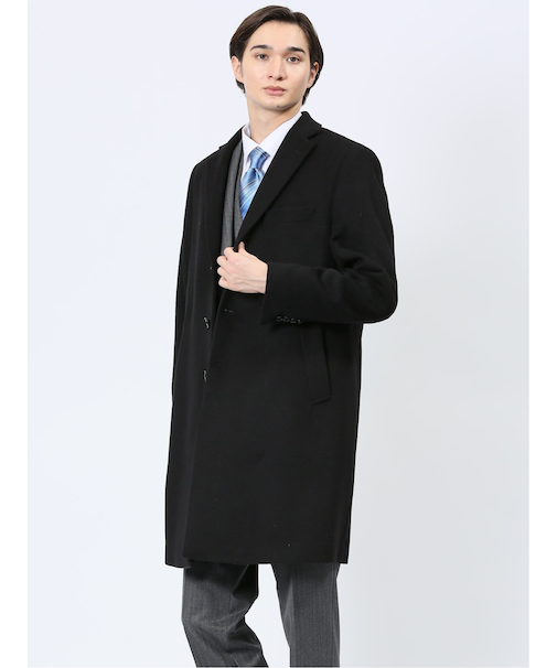 ウール混 ショートビーバー チェスターコート