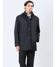 撥水防風 フード着脱 ヘリンボンコート