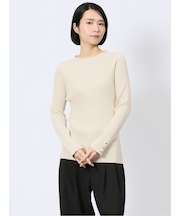 ラメリブニット ハイネックプルオーバー