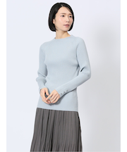 ラメリブニット ハイネックプルオーバー