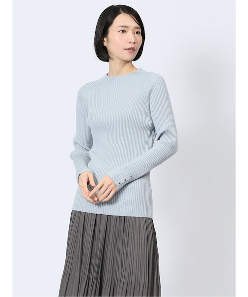 ラメリブニット ハイネックプルオーバー