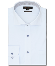 ノーアイロンストレッチ スタンダードフィット カッタウェイ長袖ニットシャツ