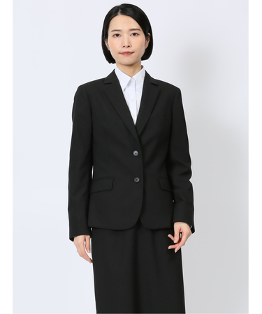 クリアエフェクト 黒無地 2ボタンジャケット(セットアップ可能)