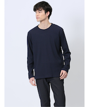 リンクスジャガード クルーネック長袖Tシャツ