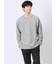 透かし編みクルーニット&長袖Tシャツ アンサンブル