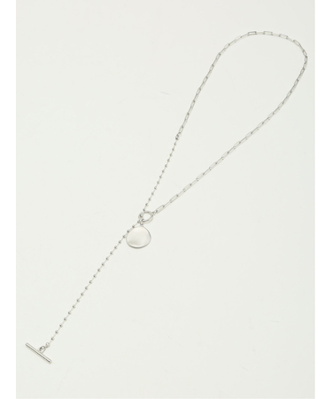 モチーフ付き ロングチェーン Y字ネックレス