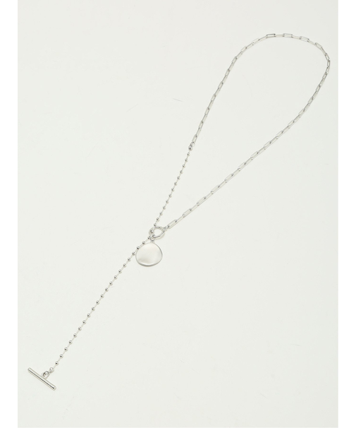 モチーフ付き ロングチェーン Y字ネックレス