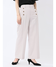 ストレッチウォッシャブル オックス ストレートパンツ グレー(セットアップ可能)