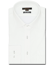 ノーアイロンストレッチ スタンダードフィット ワイドカラー長袖ニットシャツ