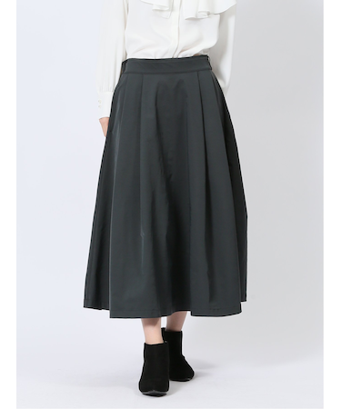 ストレッチ Aライン タックスカート