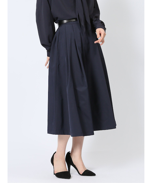 ストレッチ Aライン タックスカート