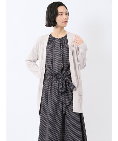 快適機能 ワイドリブ トッパーニットカーディガン