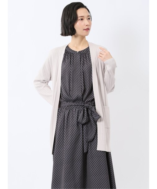 快適機能 ワイドリブ トッパーニットカーディガン