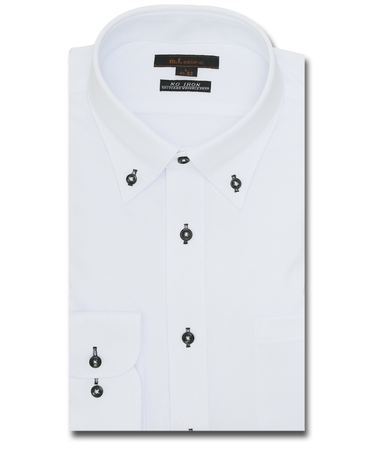 ノーアイロンストレッチ スタンダードフィット ボタンダウン長袖ニットシャツ