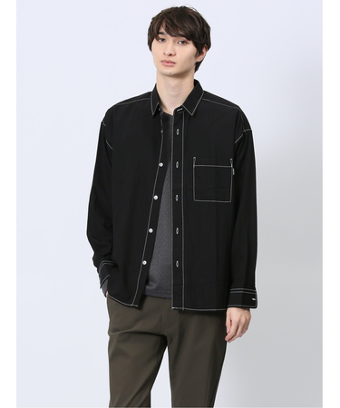 タスランステッチ レギュラーカラー長袖シャツ