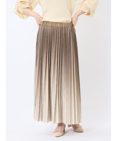 グラデーションプリーツ ロングスカート