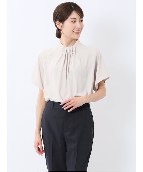 【美品】エンフォルド ブロードタックカラー プルオーバー ブラウス 定価3,6万 タックパール 半袖プルオーバーブラウス｜エムエフエディトリアルの