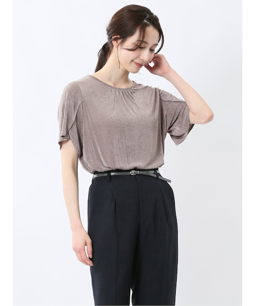 グロッシーツイル チューリップスリーブ プルオーバー