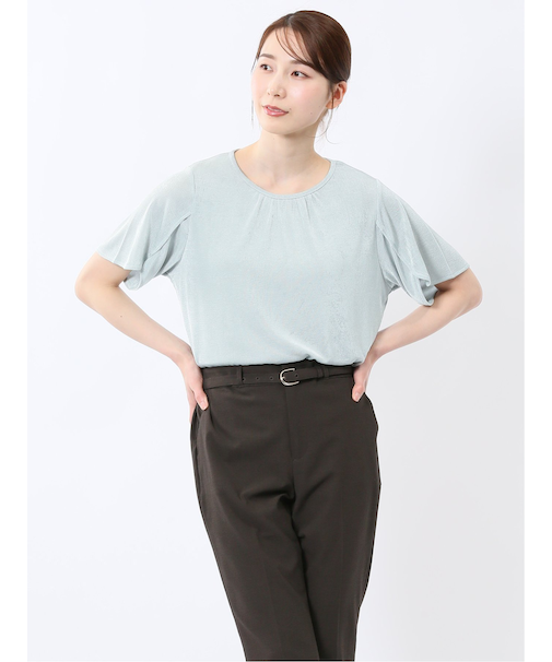 グロッシーツイル チューリップスリーブ プルオーバー