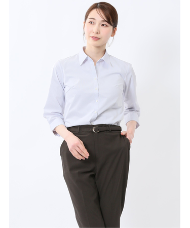 嬉しい機能 スキッパー 7分袖シャツ