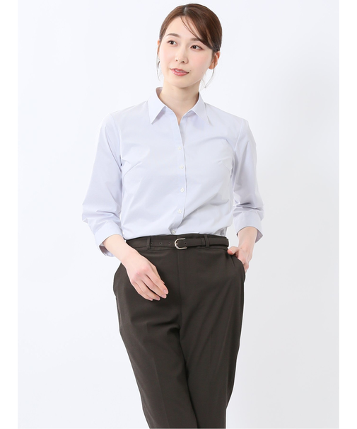 嬉しい機能 スキッパー 7分袖シャツ