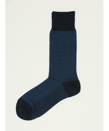 抗菌防臭 千鳥柄クルーソックス