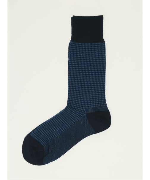 抗菌防臭 千鳥柄クルーソックス