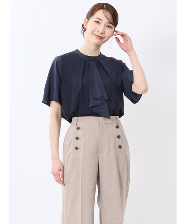 シルケットポンチ ボウタイ 半袖プルオーバー