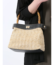 バンブーハンドル 2WAYハンドバッグ