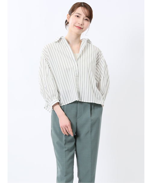 ランタンスリーブ ショートシャツ